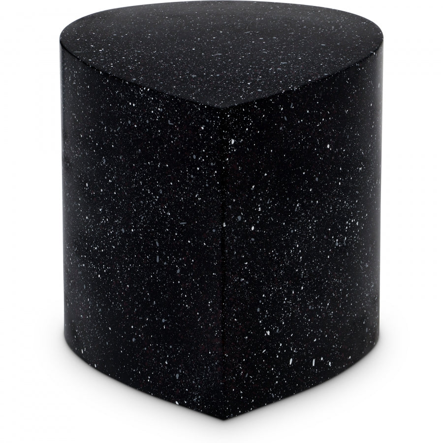 Petal Terrazzo Pattern Iron Coffee Table - Black