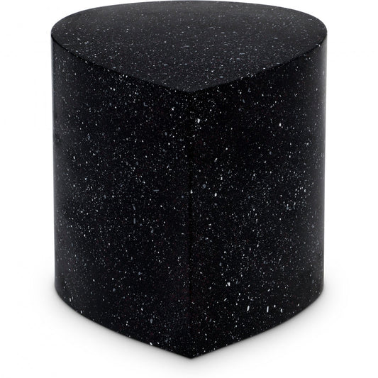 Petal Terrazzo Pattern Iron Coffee Table - Black