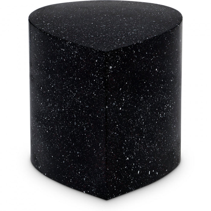 Petal Terrazzo Pattern Iron Coffee Table - Black