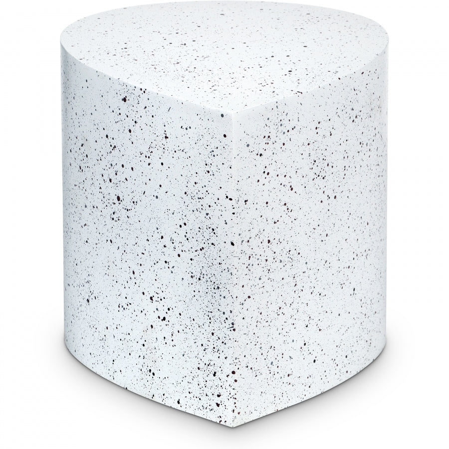 Petal Terrazzo Pattern Iron Coffee Table - White