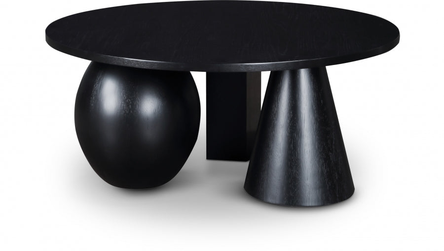 Revive Solid Wood And Oak Veneer Coffee Table - Black