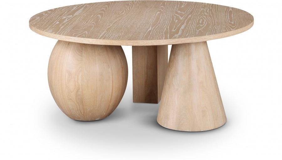 Revive Solid Wood And Oak Veneer Coffee Table - Natural