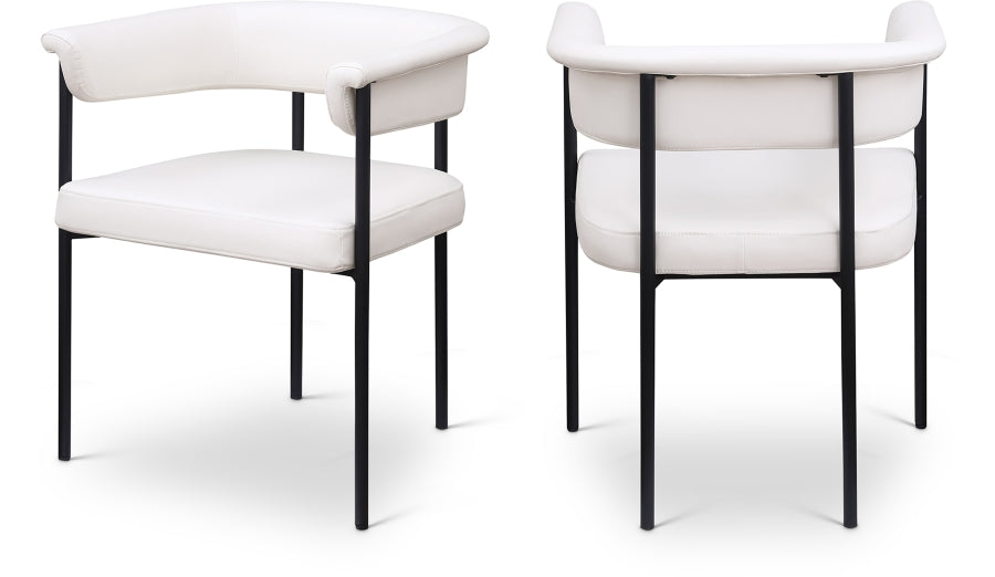Malin Vegan Leather Upholstered Dining Chair - Cream