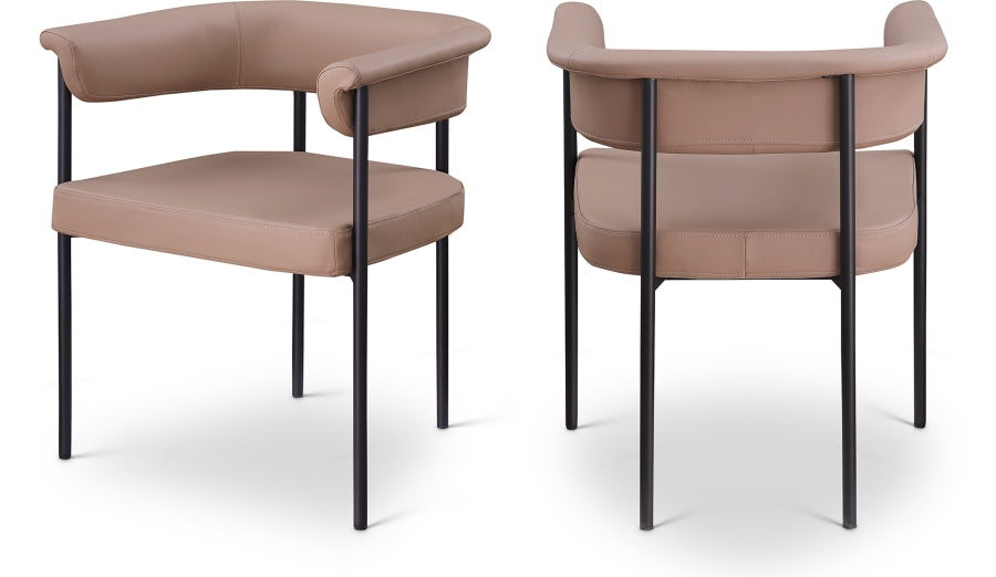 Malin Vegan Leather Upholstered Dining Chair - Tan
