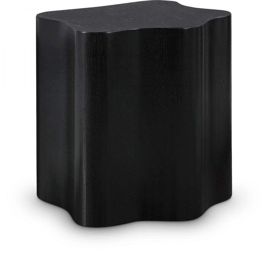Zaire Solid Wood And Veneer End / Side Table - Black