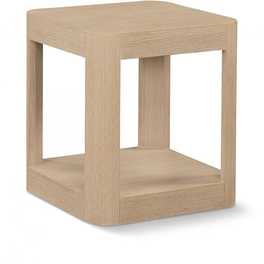 Reeves Solid Wood And Veneer End / Side Table - Natural