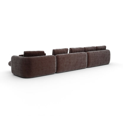 Overlap Right Chaise Sec Large Dk Taupe