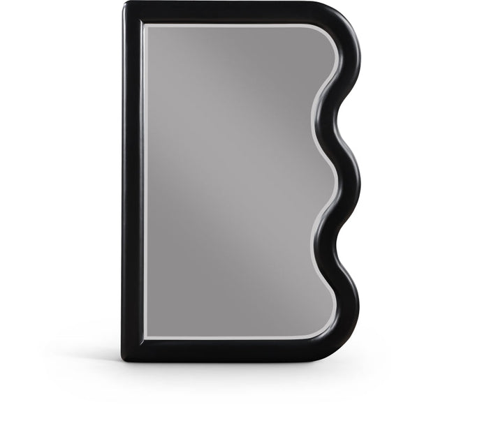 Winnie Poplar Wood Frame Mirror - Black