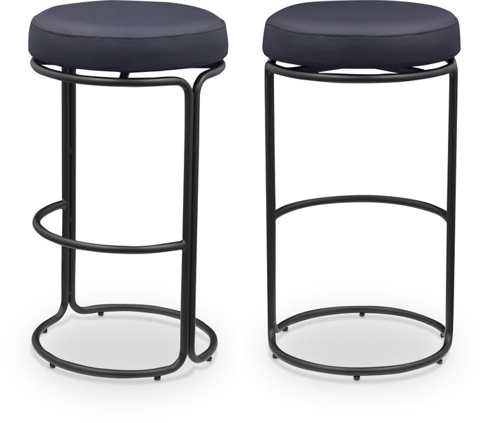 Madison Vegan Leather Upholstered Bar Stool - Black
