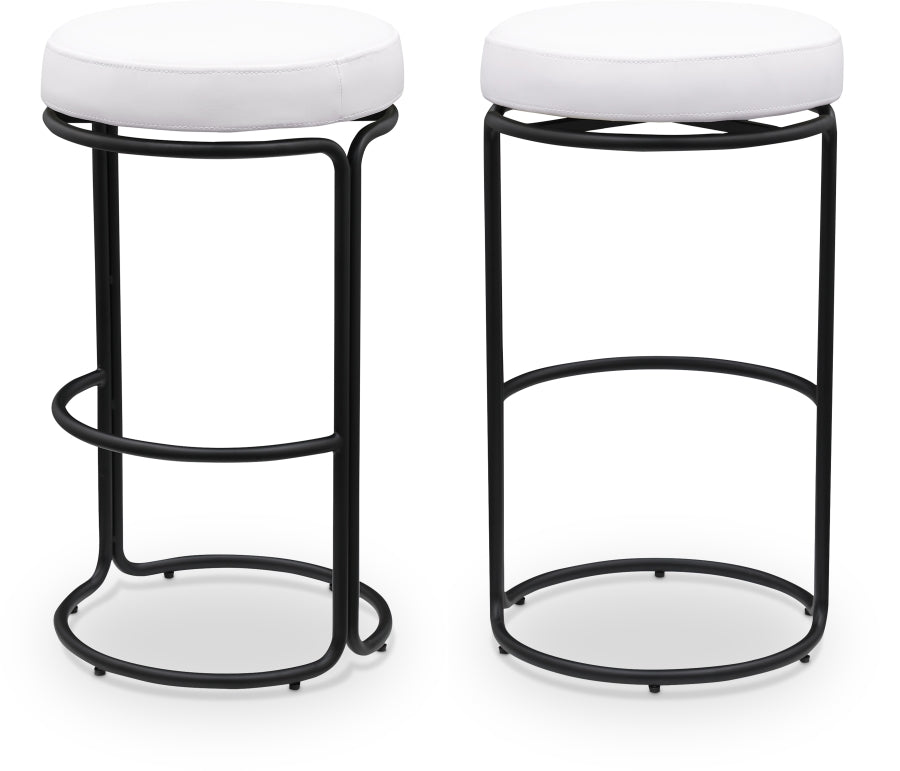 Madison Vegan Leather Upholstered Bar Stool - Cream
