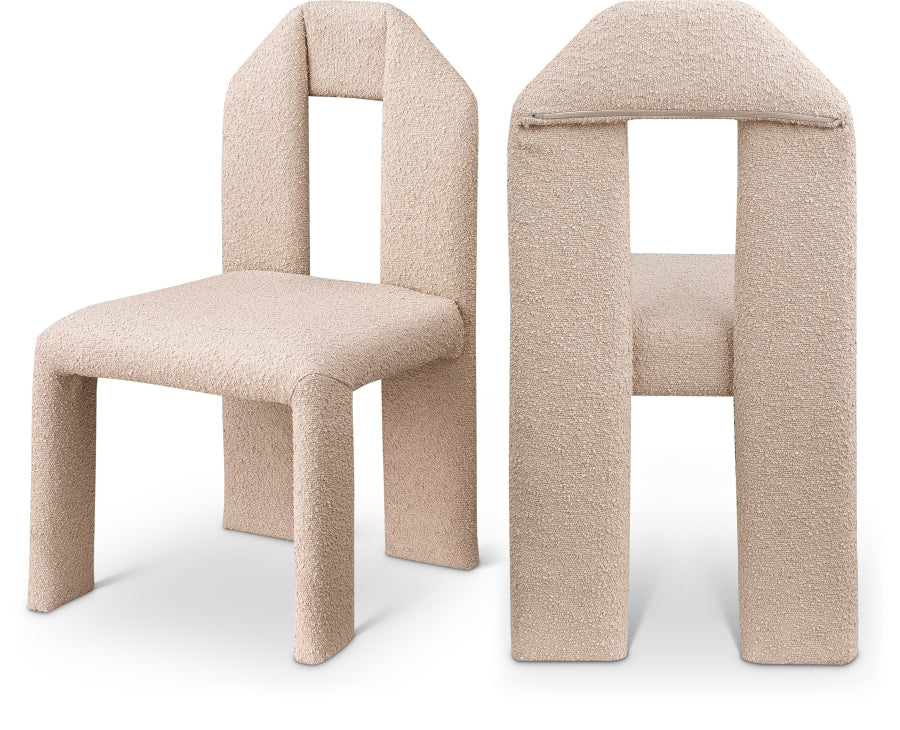 Bennett Boucle Fabric Upholstered Dining Chair - Beige