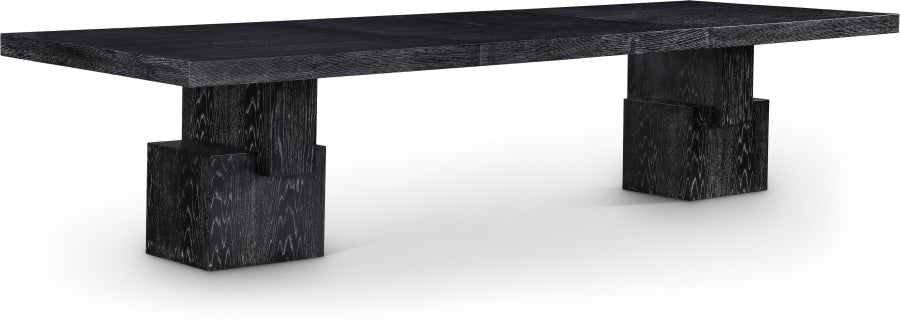 Anzio 96" - 144" Oak Veneer Extendable Dining Table - Black