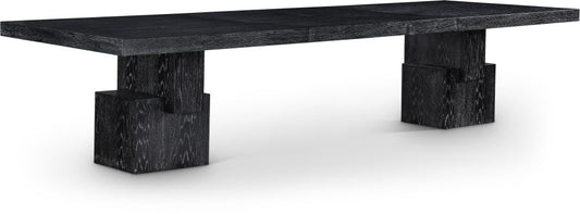 Anzio 96" - 144" Oak Veneer Extendable Dining Table - Black