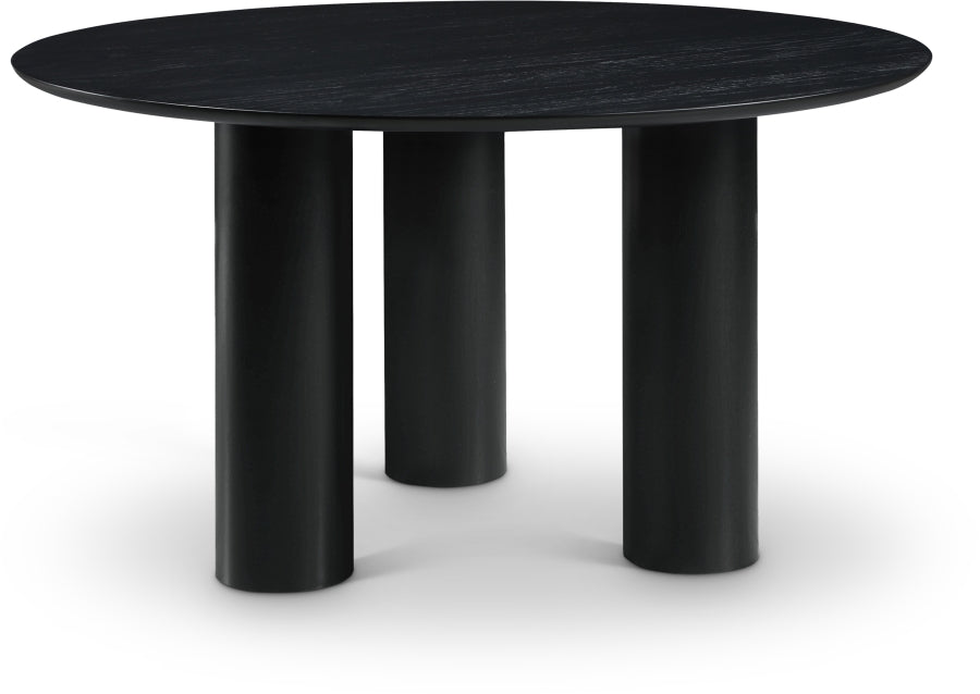 Colosseum 54" Solid Wood And Oak Veneer Dining Table - Black