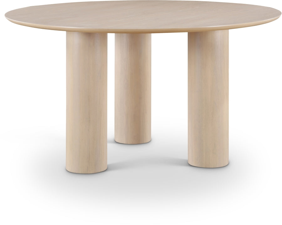 Colosseum 54" Solid Wood And Oak Veneer Dining Table - Natural