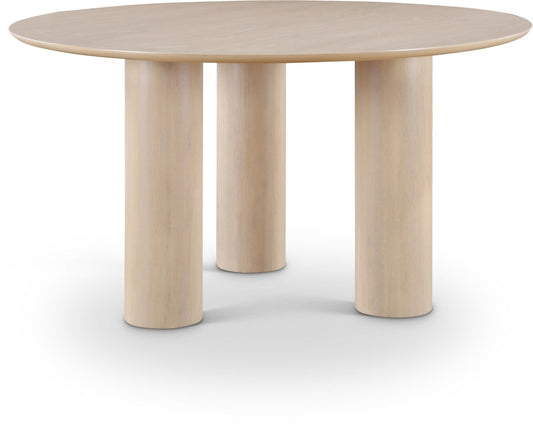 Colosseum 54" Solid Wood And Oak Veneer Dining Table - Natural