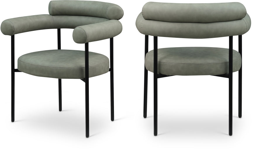 Blake Vegan Leather Upholstered Dining Chair - Green