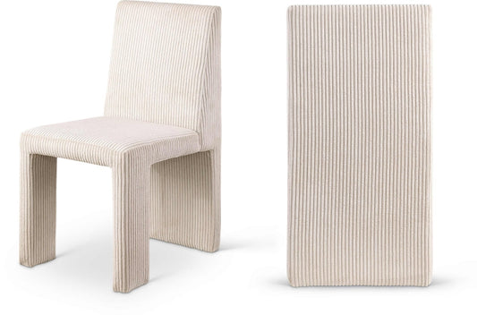 Benson Corduroy Fabric Upholstered Dining Chair - Beige