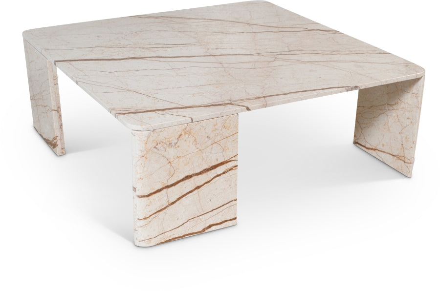 Livorno Genuine Marble Coffee Table - Beige