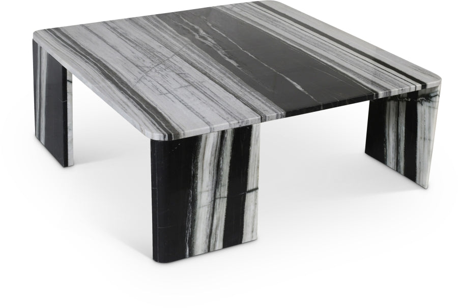 Livorno Genuine Marble Coffee Table - Panda