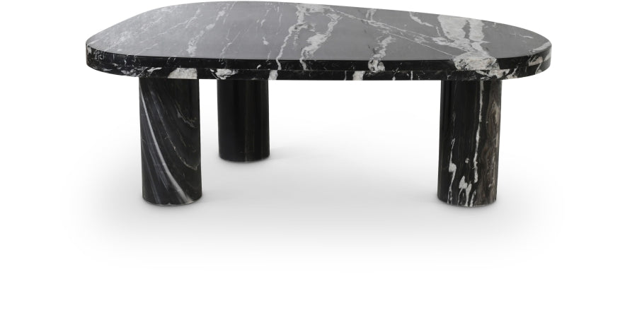 Messina Genuine Marble Coffee Table - Black