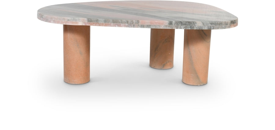 Messina Genuine Marble Coffee Table - Pink
