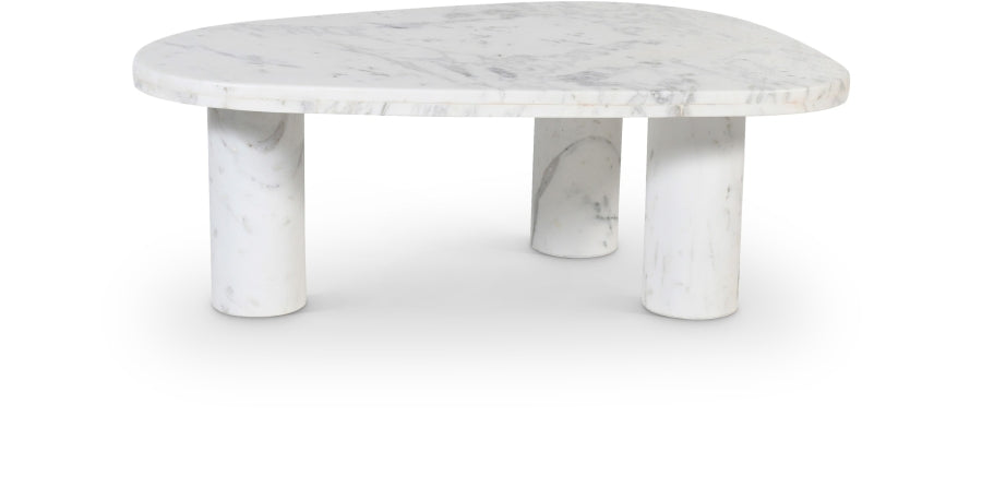 Messina Genuine Marble Coffee Table - White