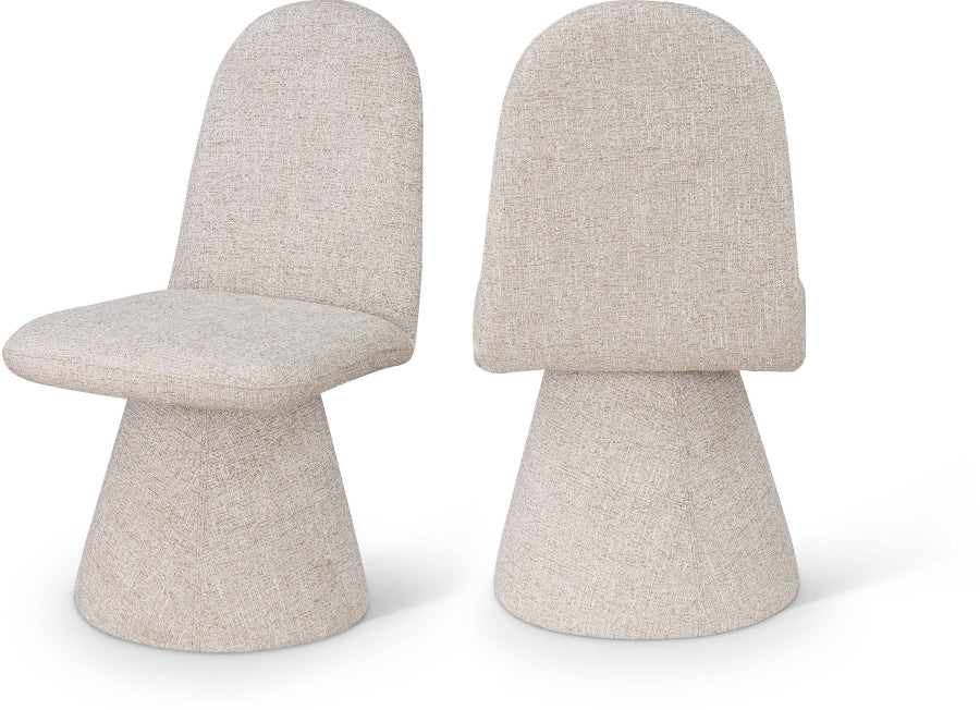 Renuar Fabric Upholstered Dining Chair - Beige