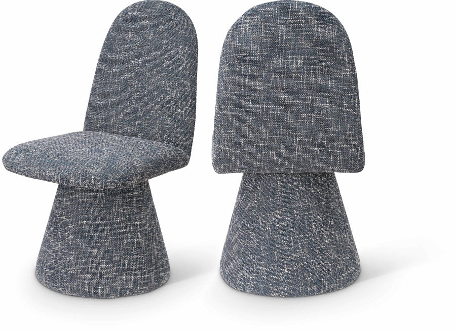 Renuar Fabric Upholstered Dining Chair - Blue