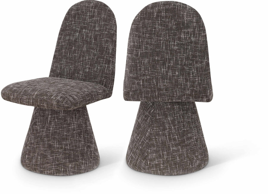 Renuar Fabric Upholstered Dining Chair - Brown