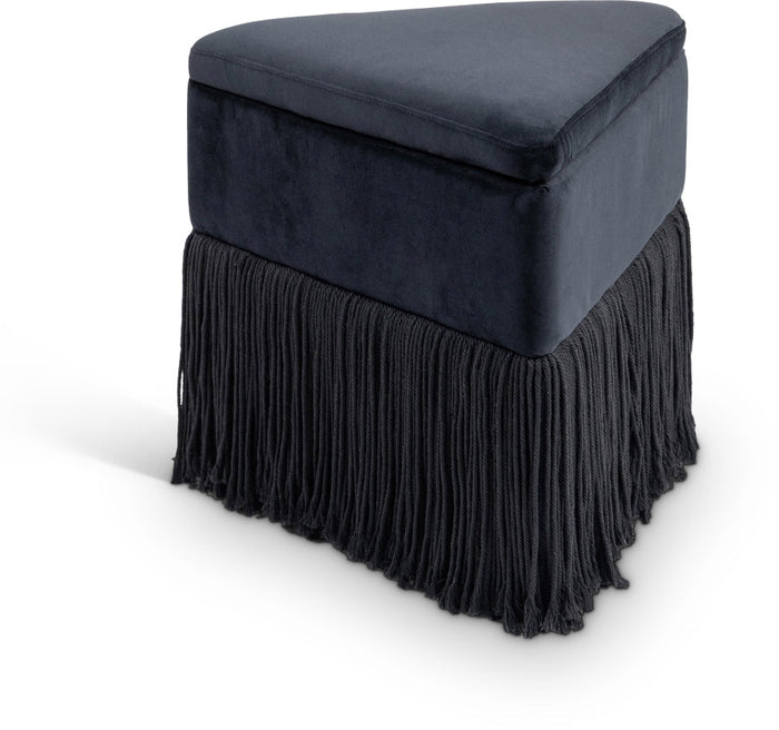 Trivoli Velvet Upholstered Stool - Black