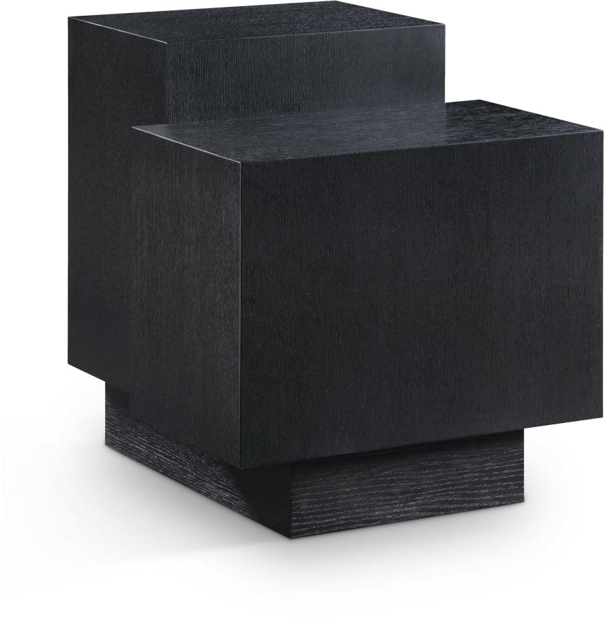 Mateo Oak Veneer End / Side Table - Black