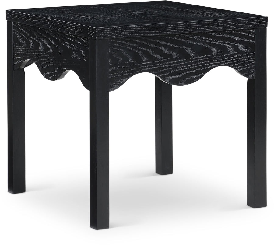 Fiora Oak Veneer End / Side Table - Black