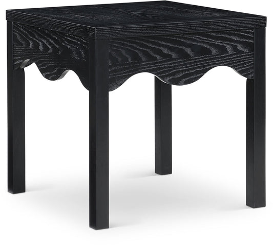 Fiora Oak Veneer End / Side Table - Black