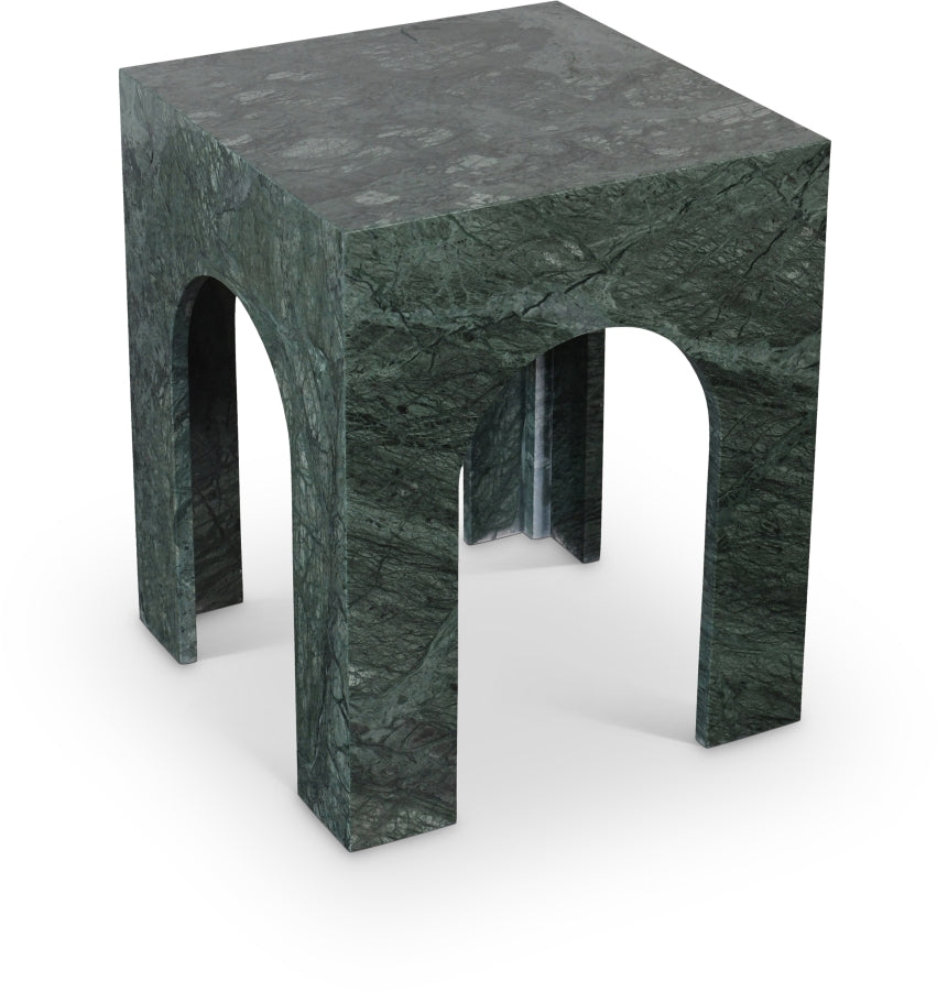 Palermo Genuine Marble End Table - Green