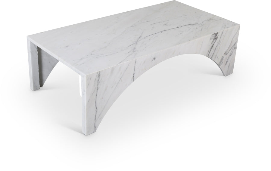Palermo Genuine Marble Coffee Table - White