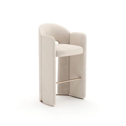 Overlap Bar Stool Ivory