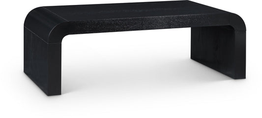 Toulon Oak Veneer Coffee Table - Black