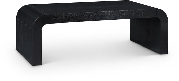Toulon Oak Veneer Coffee Table - Black