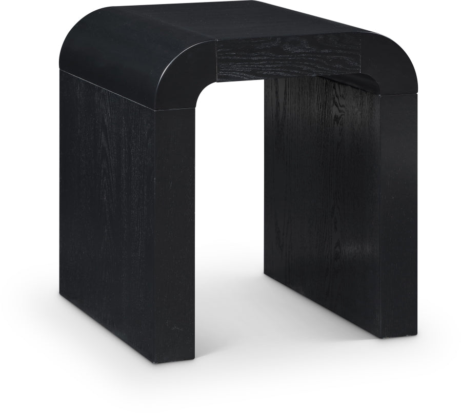 Toulon Oak Veneer End / Side Table - Black