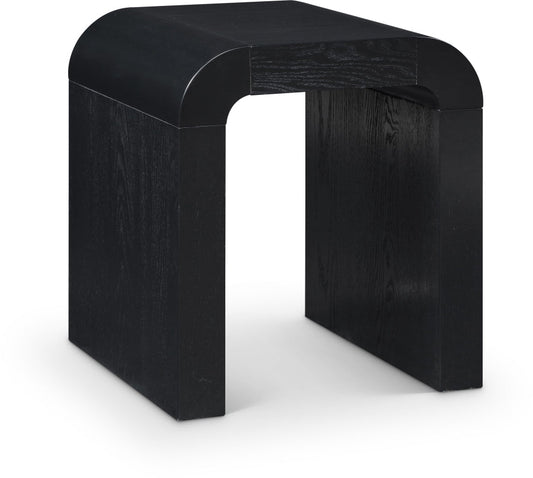 Toulon Oak Veneer End / Side Table - Black
