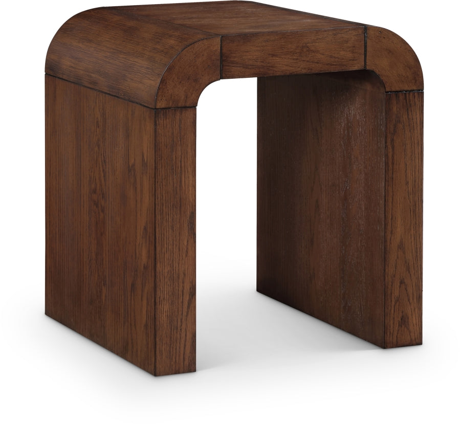 Toulon Oak Veneer End / Side Table - Brown