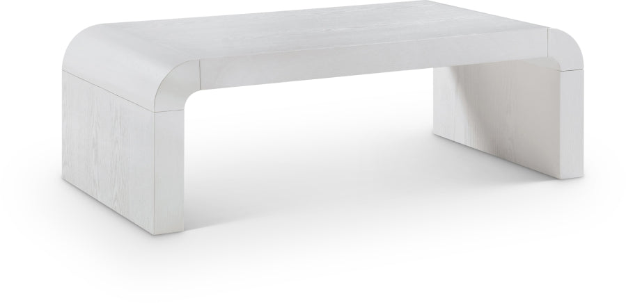 Toulon Oak Veneer Coffee Table - White