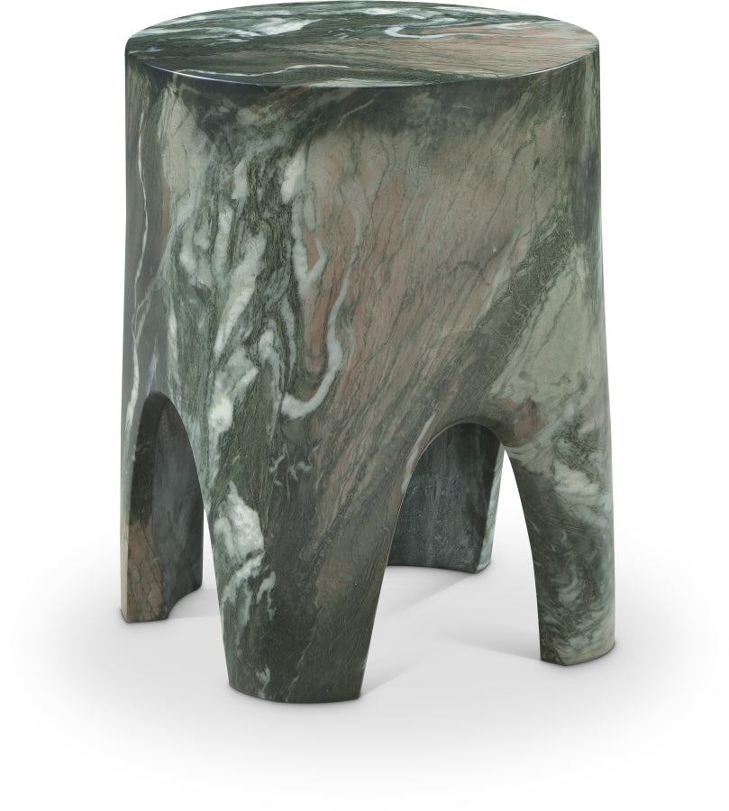 Foligno Marble Finish Indoor / Outdoor Concrete End Table - Green