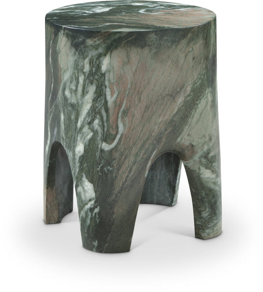 Foligno Marble Finish Indoor / Outdoor Concrete End Table - Green