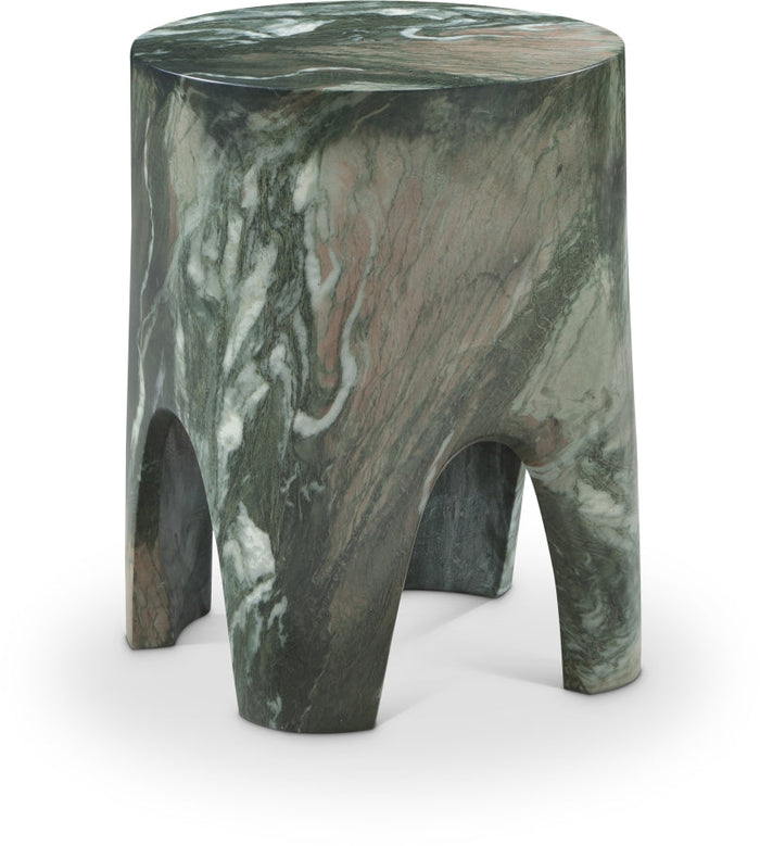 Foligno Marble Finish Indoor / Outdoor Concrete End Table - Green