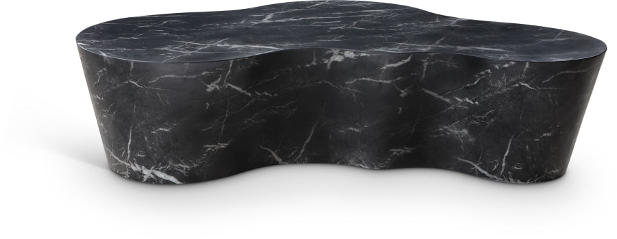 Monza Concrete And Fiberglass Indoor / Outdoor Patio Coffee Table - Black