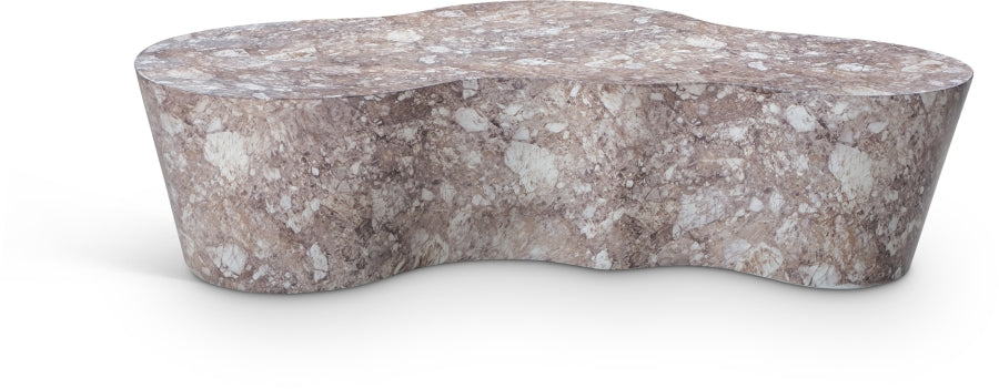Monza Concrete And Fiberglass Indoor / Outdoor Patio Coffee Table - Brown