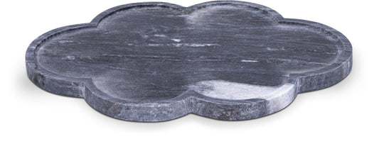 Rimini Genuine Marble Clover Shaped Tray - Black