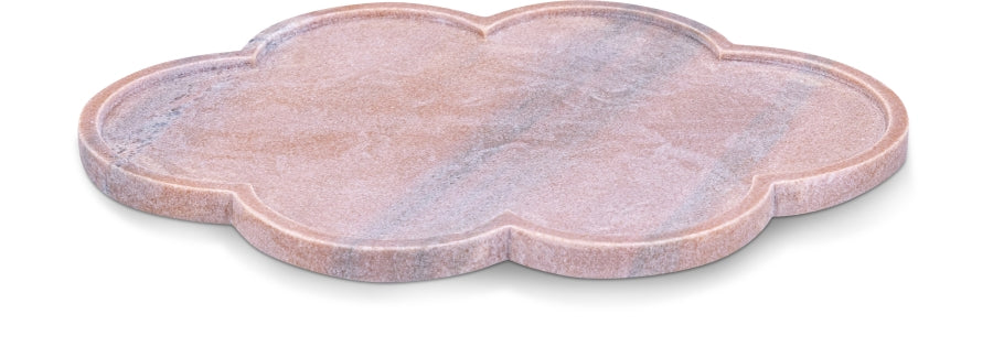 Rimini Genuine Marble Clover Shaped Tray - Pink